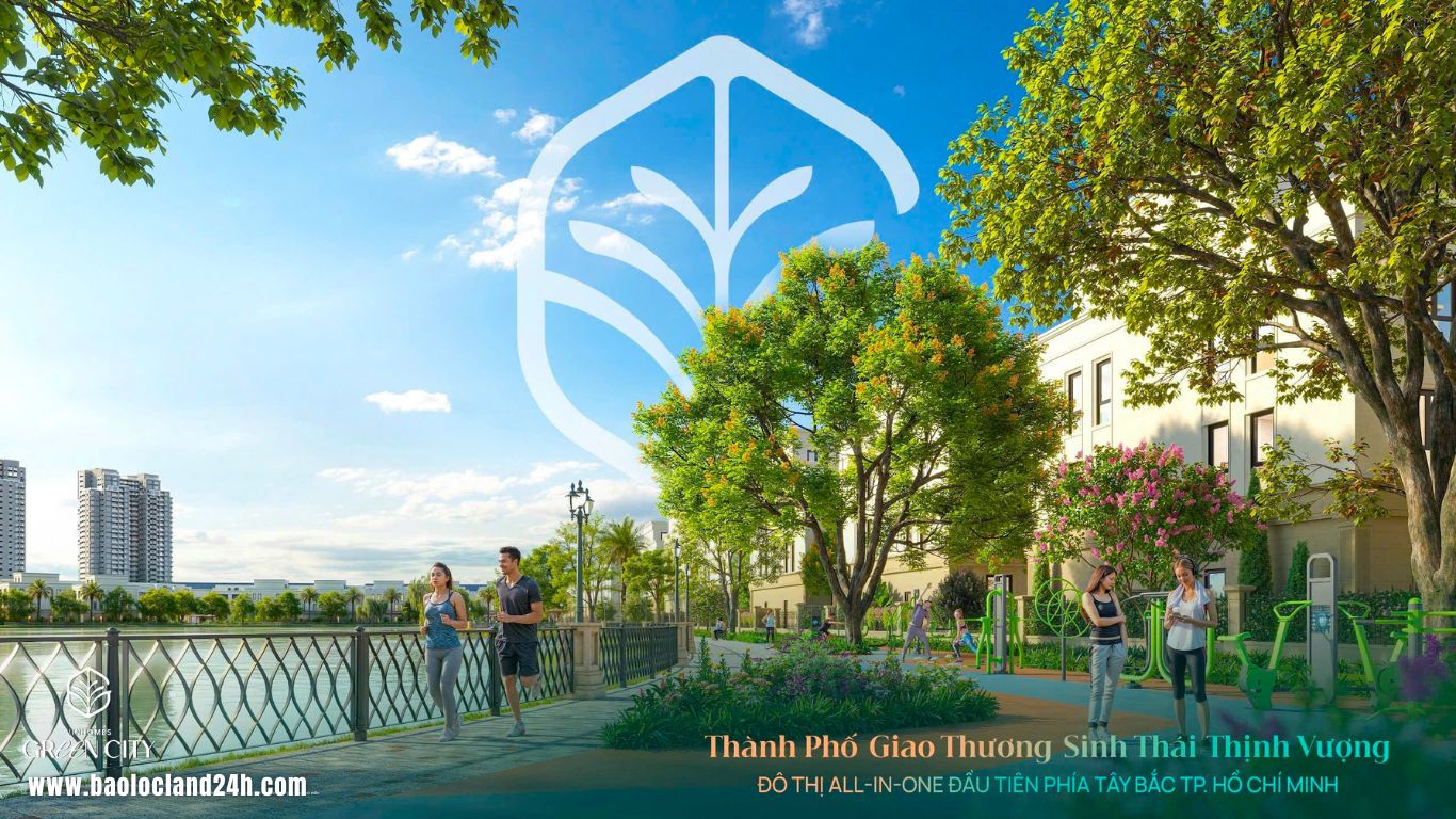 phối cảnh công viên Vinhomes Green City Hậu Nghĩa
