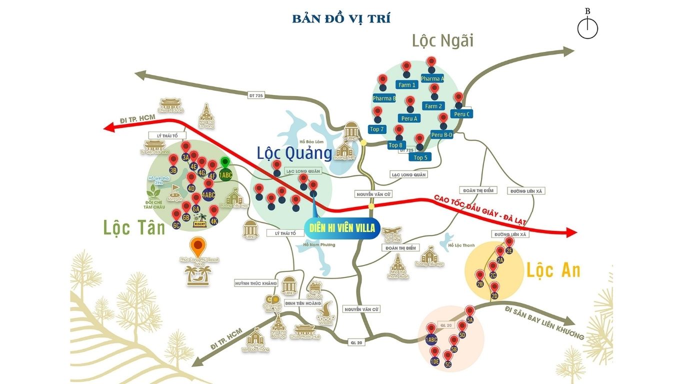 vị trí diên hi viên villa