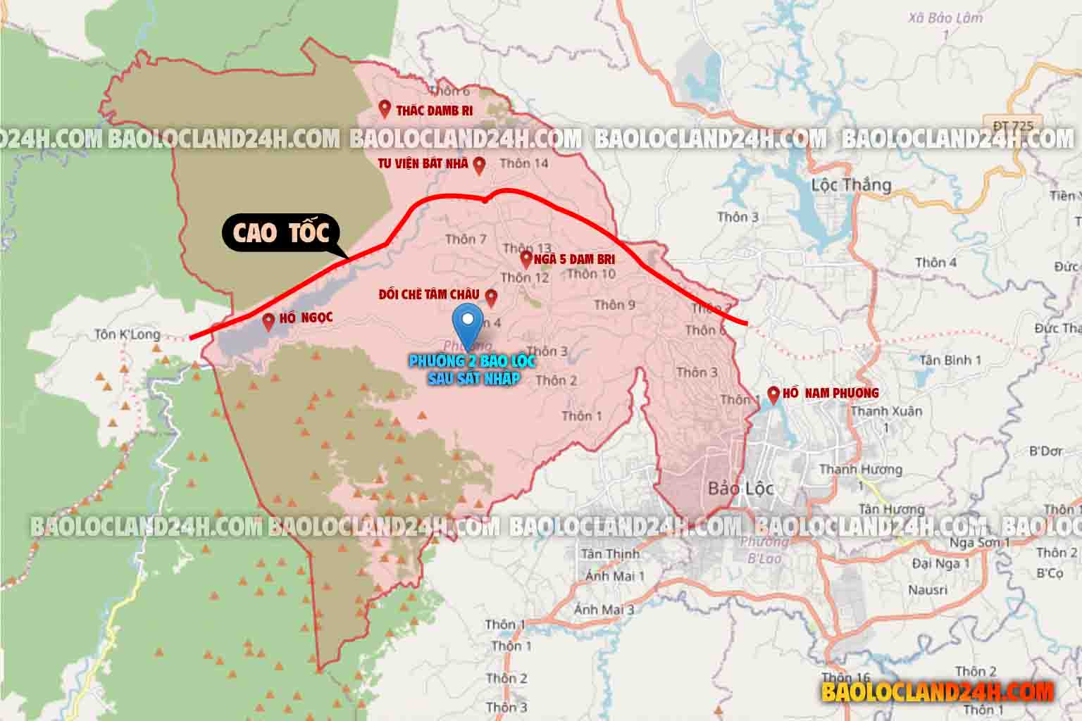 bản đồ phường 2 - Lộc Tân sau sát nhập 2026