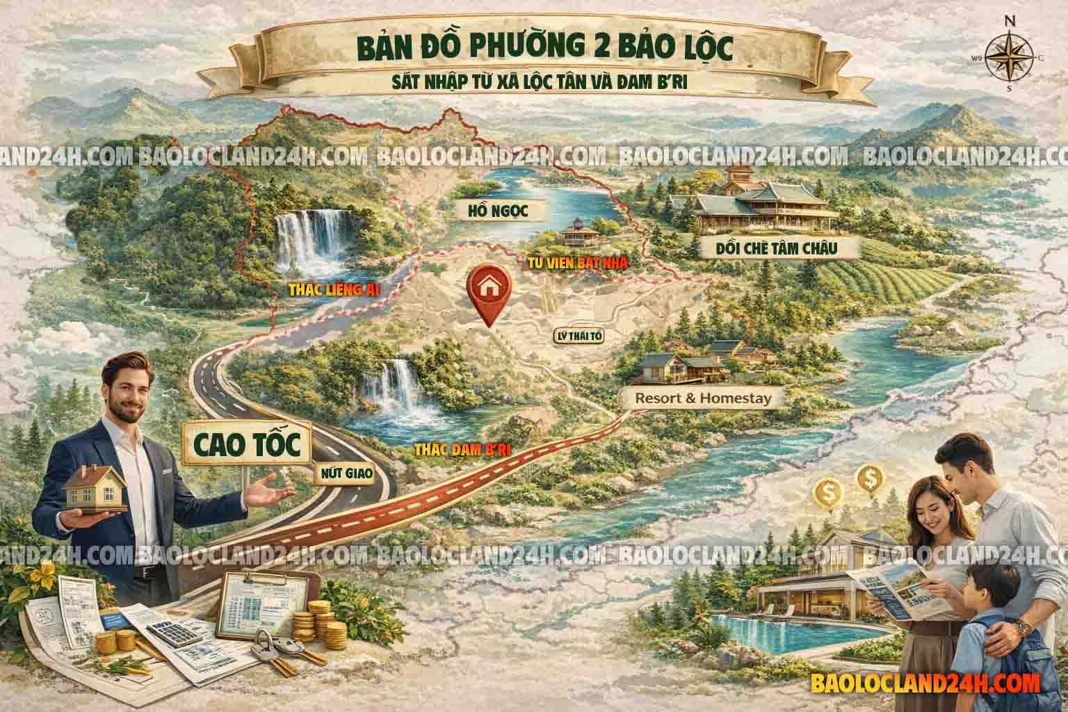 giá đất lộc tân - phường 2 bảo lộc