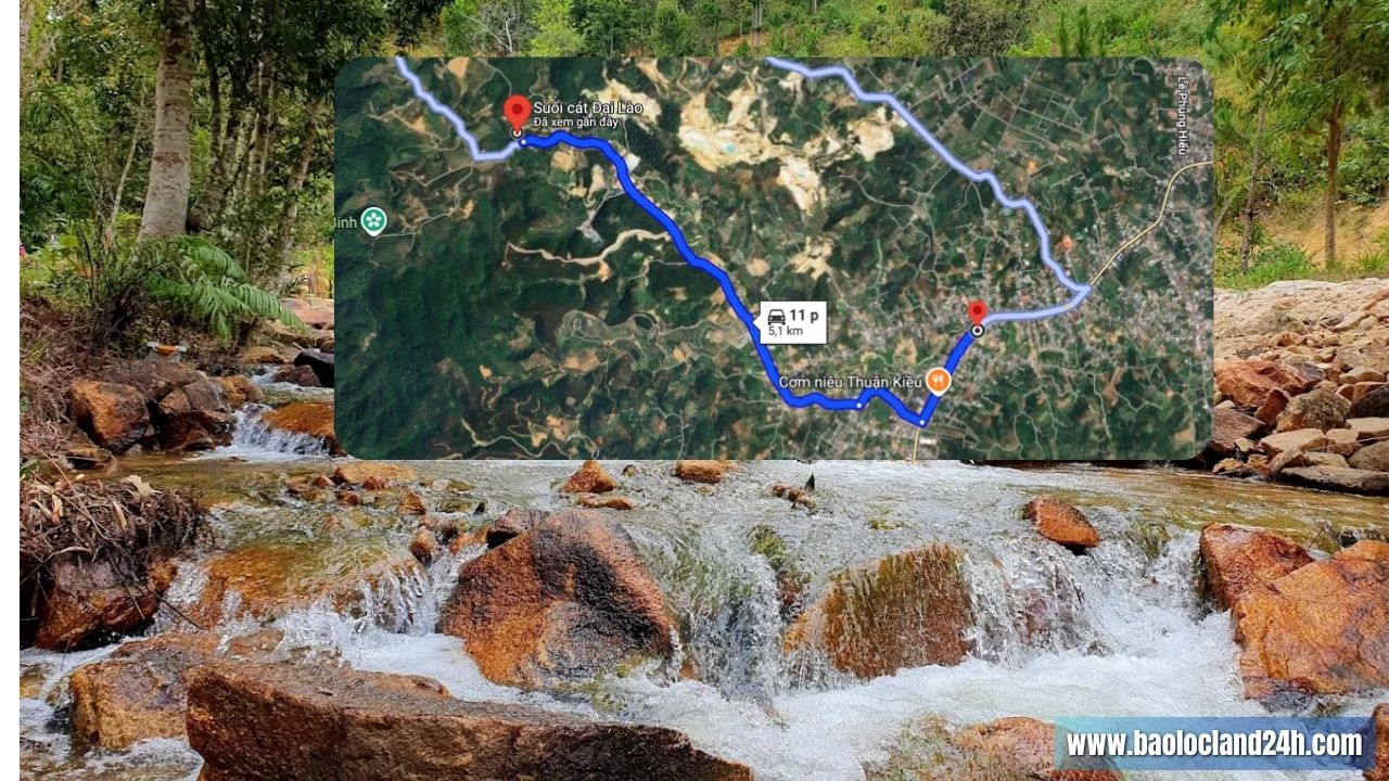 suối cát bảo lộc vị trí
